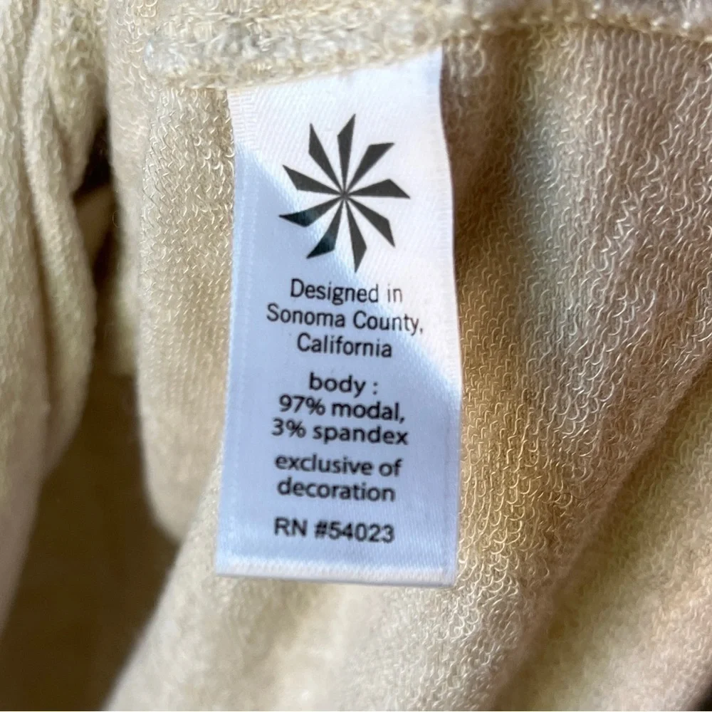 Athleta Cream Studio Split Neck Hoodie
